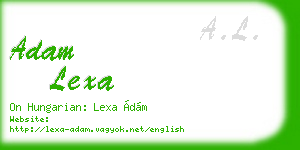 adam lexa business card